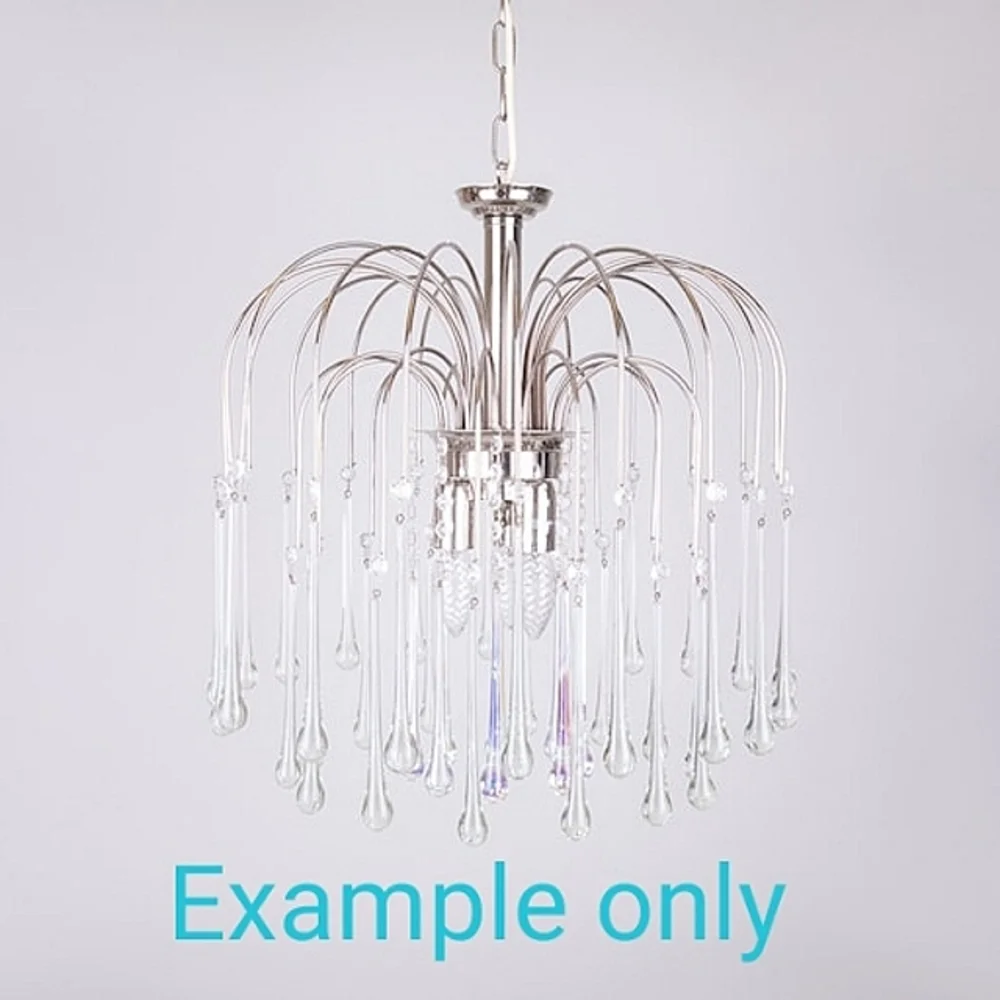 Three Murano Style Glass Iridescent Teardrops Chandelier Pieces Suncatcher - Picture 3 of 11